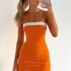 Time Of My Life Strapless Mini Dress Orange -Dresses Sales TIME OF MY LIFE DRESS 13.05.23 08